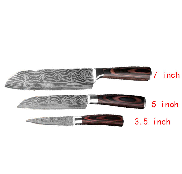 Set de Couteaux de Chef Professionnels – 6 à 23 Pièces Acier Inox - vue produit détaillée Ustensilio