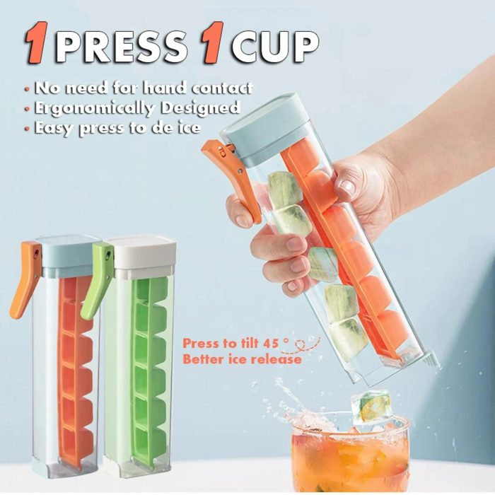 Bac glaçons presse one-touch 1L boîte rangement