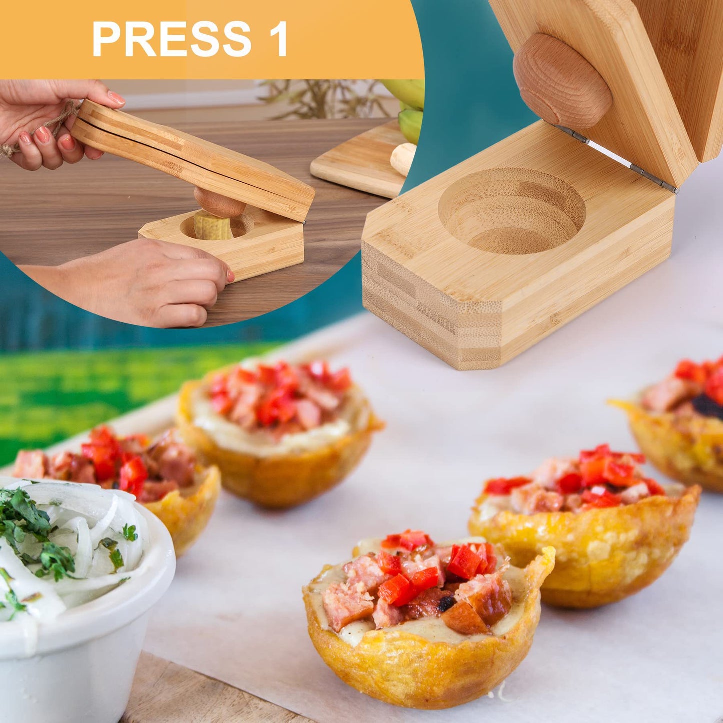 Gadget hachoir banane manuel compact cuisine rapide