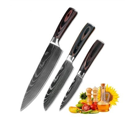 Set de Couteaux de Chef Professionnels – 6 à 23 Pièces Acier Inox - détail des matériaux et finitions