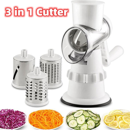 Coupe-légumes 3 en 1 mandoline avec lames râpe éminceur et hachoir