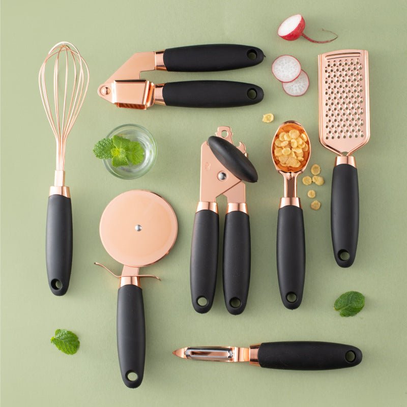 Set 7 ustensiles cuisine cuivré rose gold design