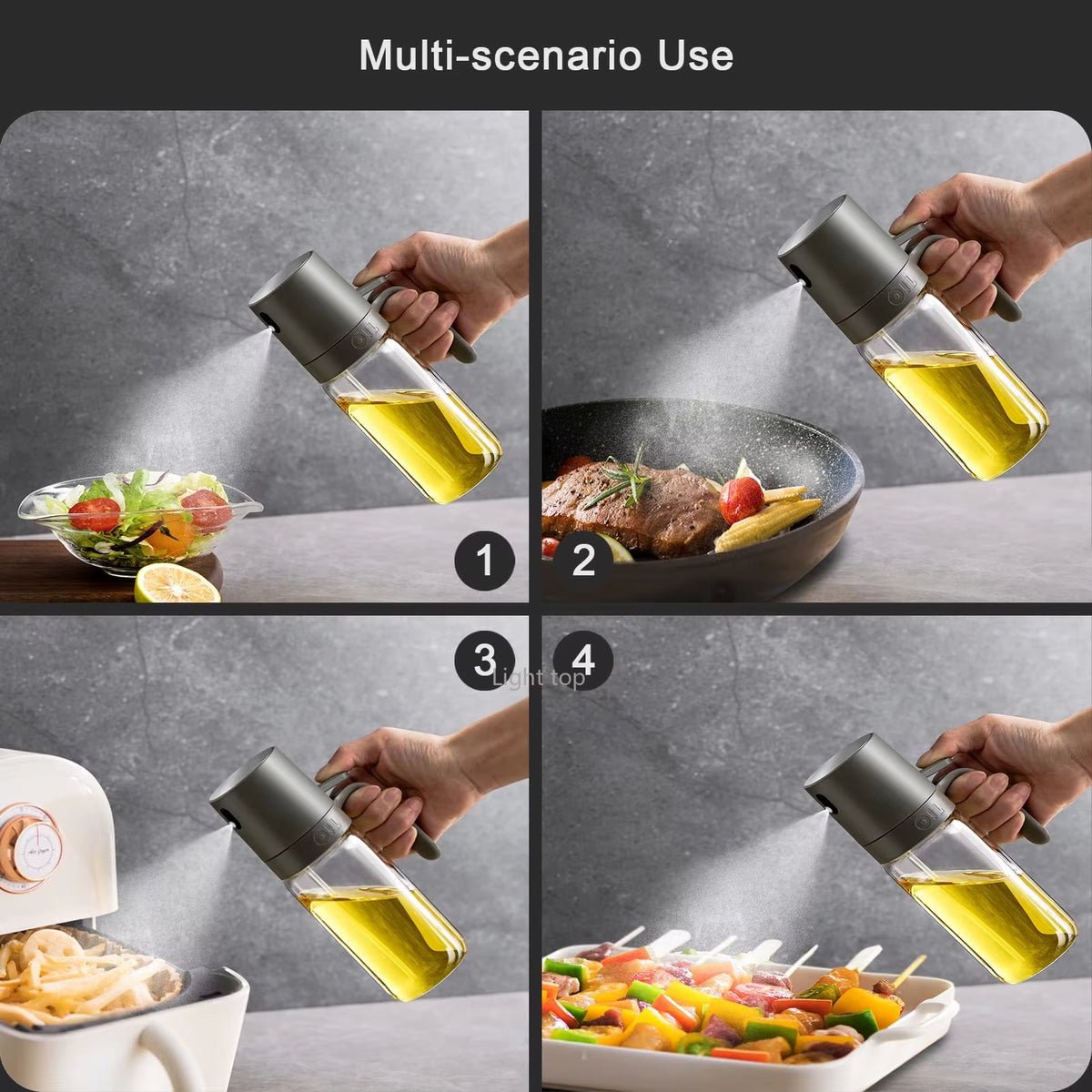 Bouteille spray cuisine huile olive vinaigrette verseur
